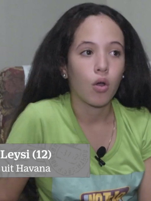 Leysi over media in Cuba poster